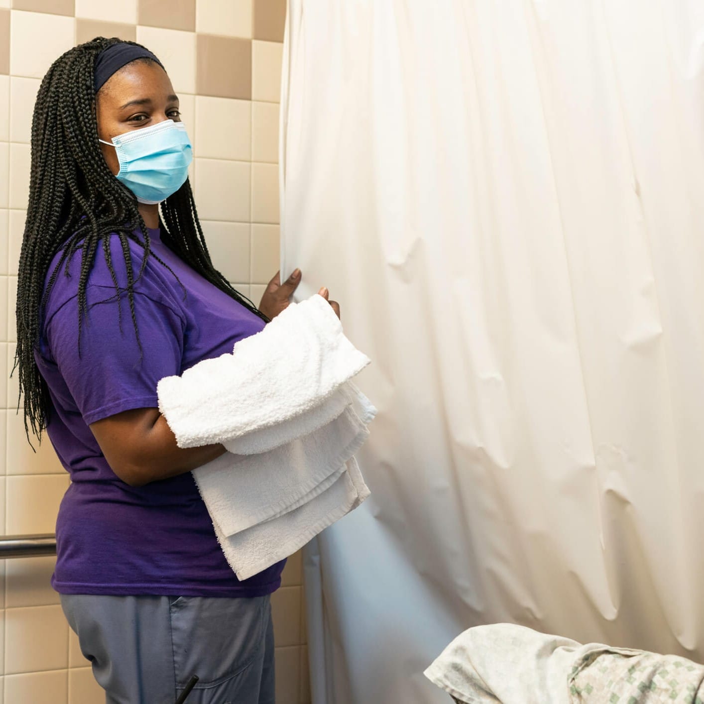 Shower and standby assist for seniors