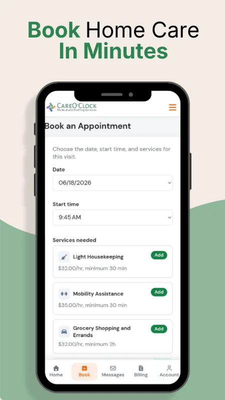 Book Home Care In Minutes From Our App